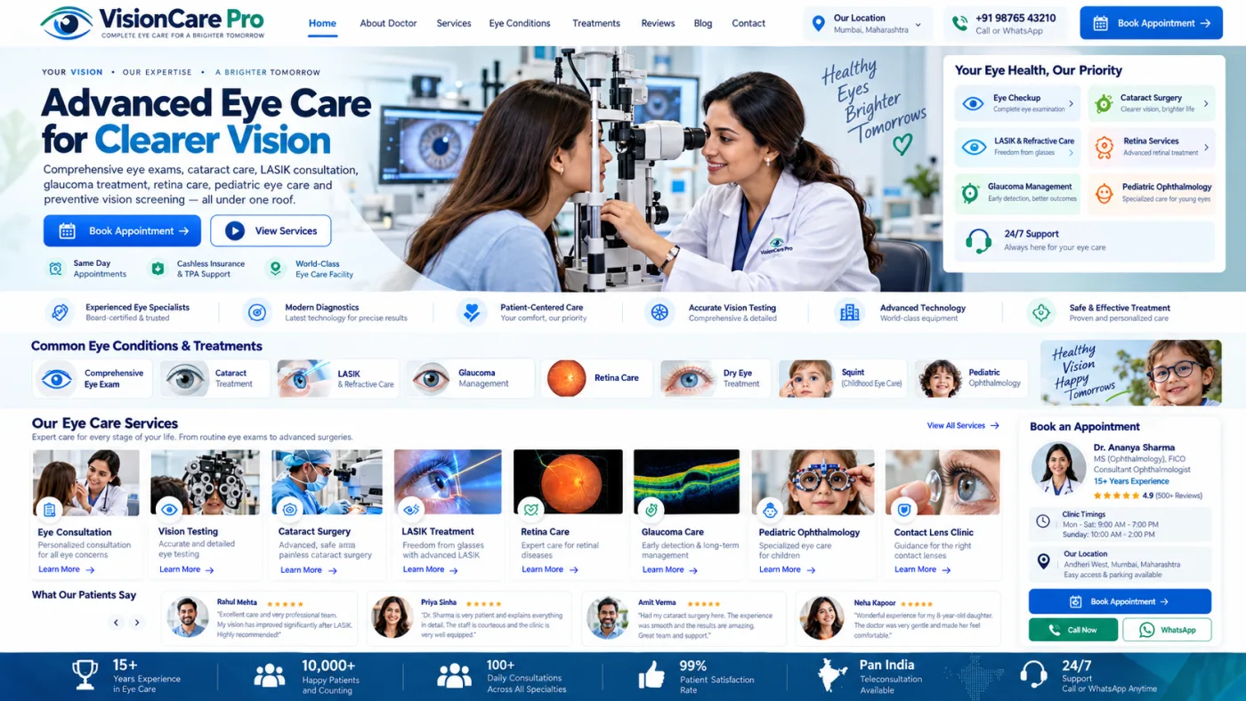 Ophthalmologist Website