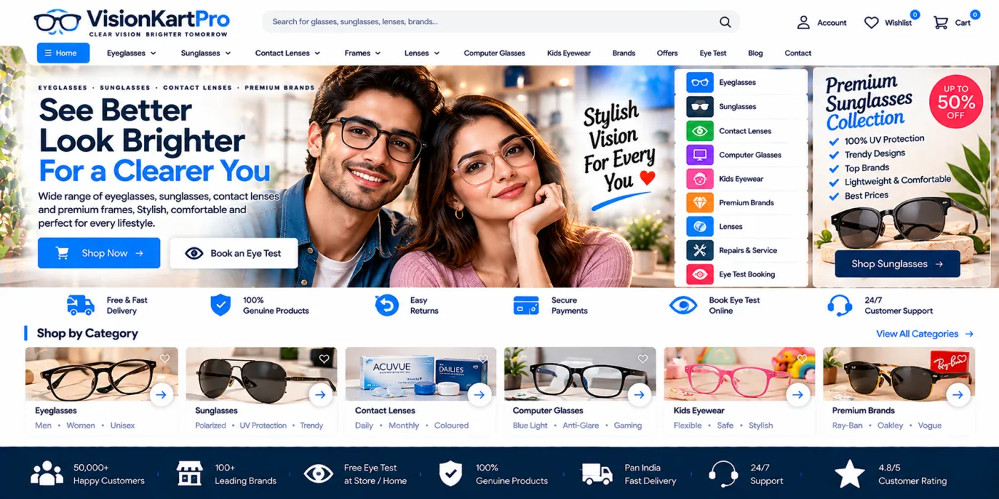 Optical Store Website