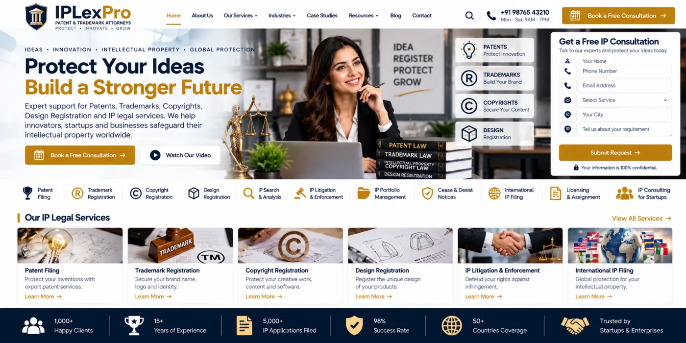 Patent & Trademark Attorney Website