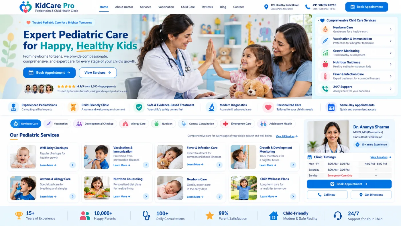 Pediatrician Website