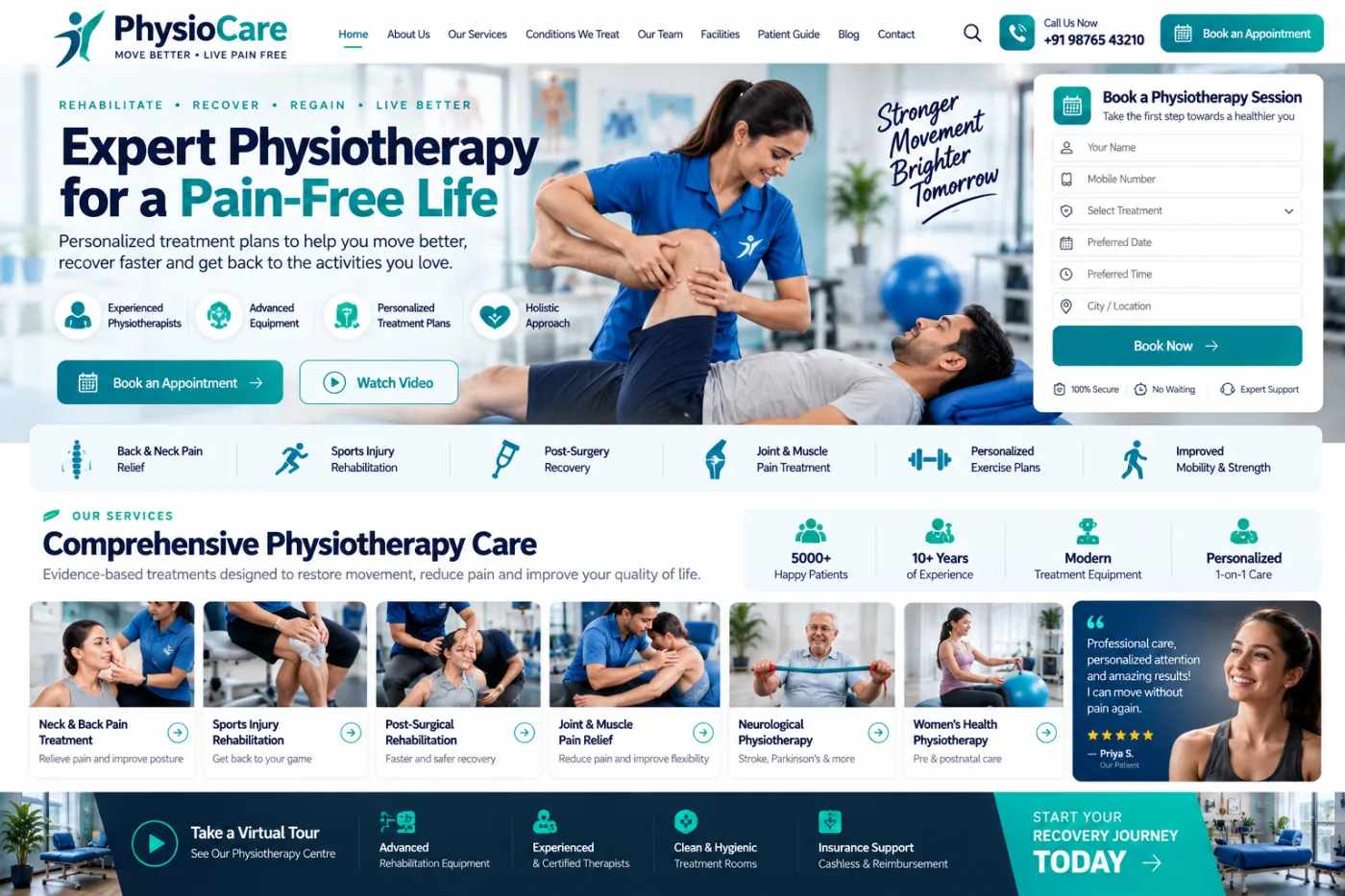 Physiotherapy Centre Website