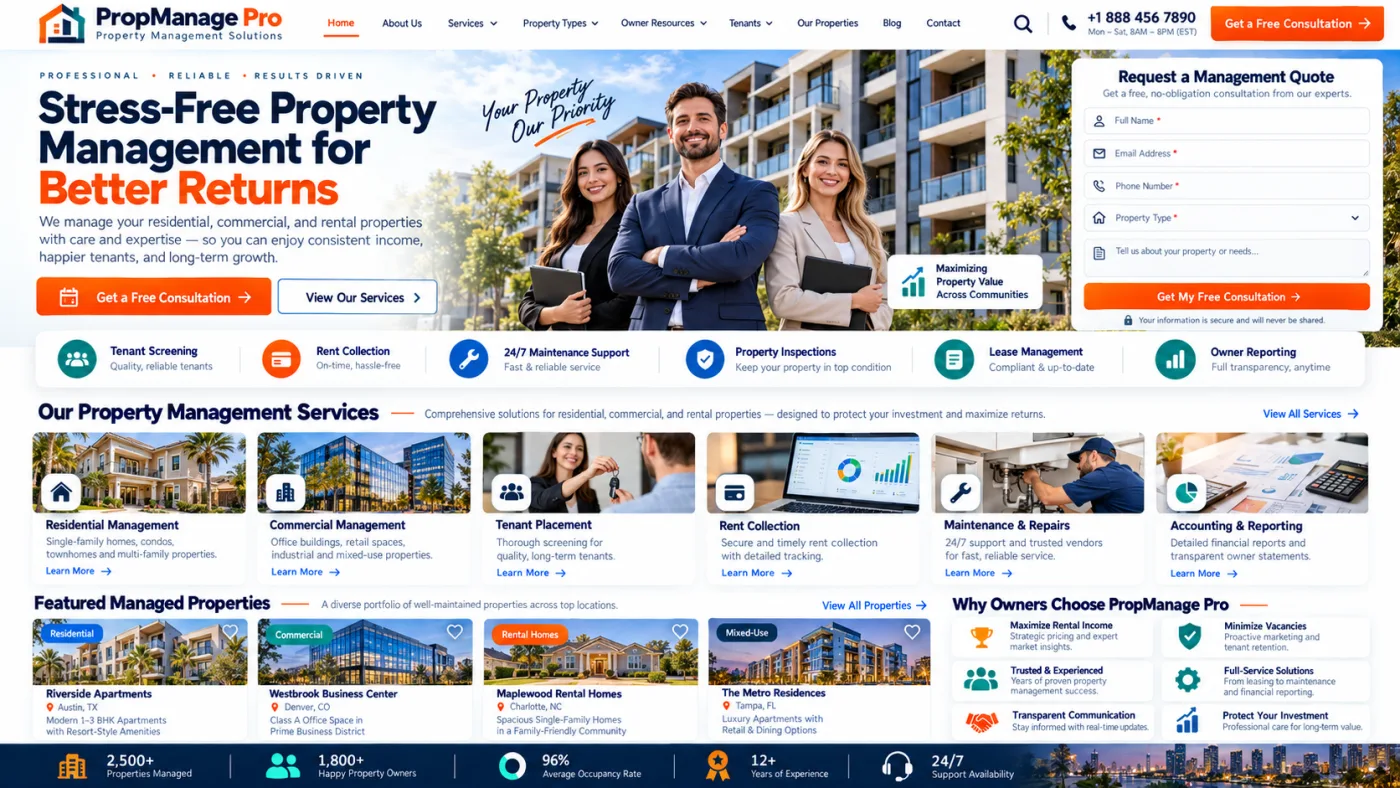 Property Management Website