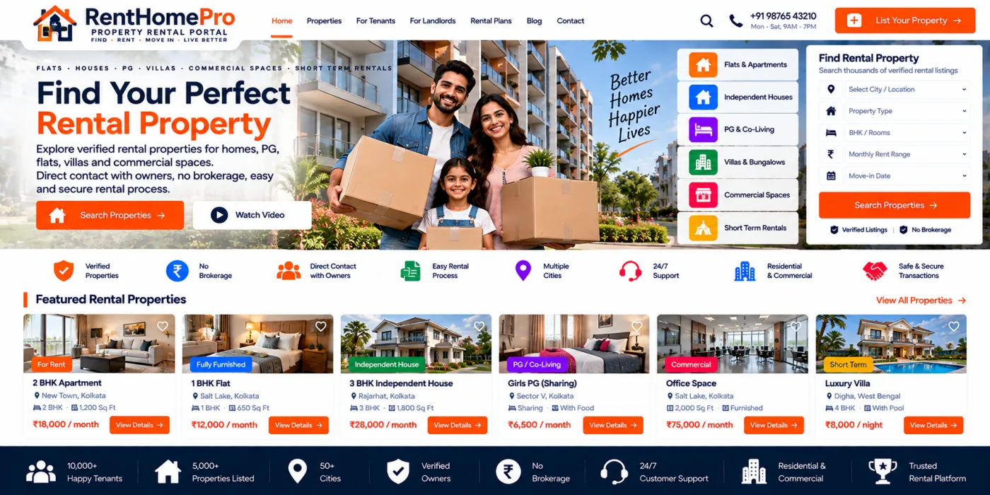 Property Rental Portal Website