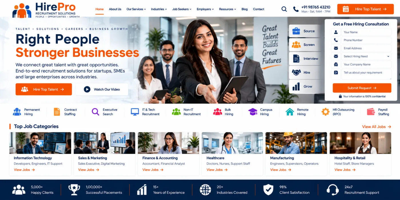 Recruitment Agency Website preview