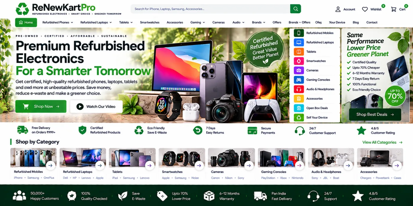 Refurbished Electronics Store Website