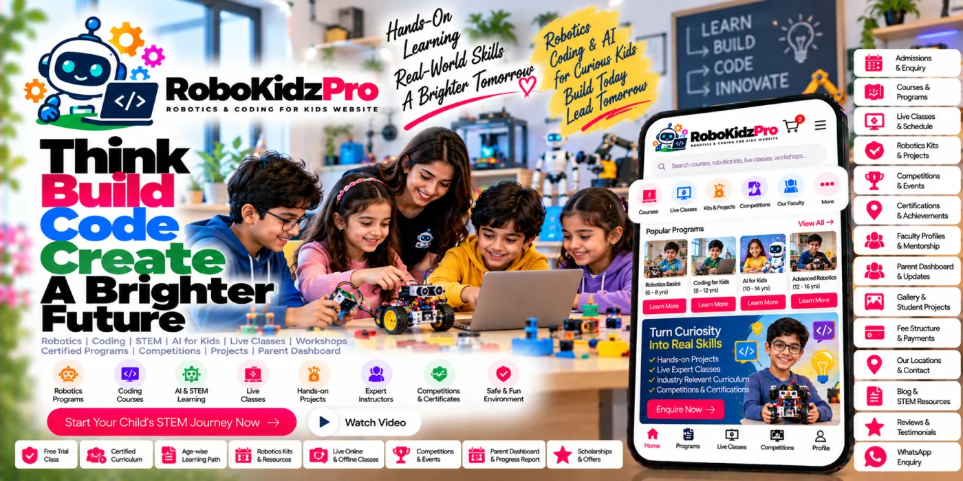 Robotics & Coding for Kids Website