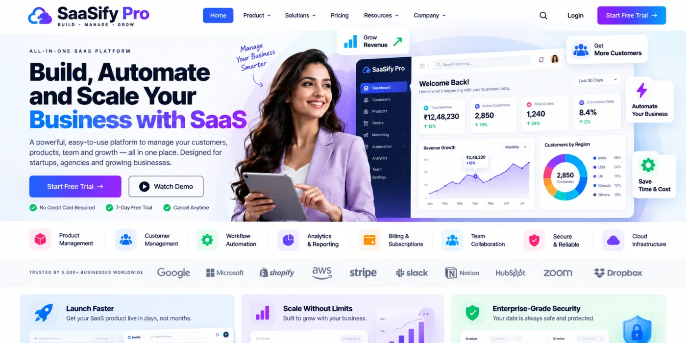 SaaS Product Website