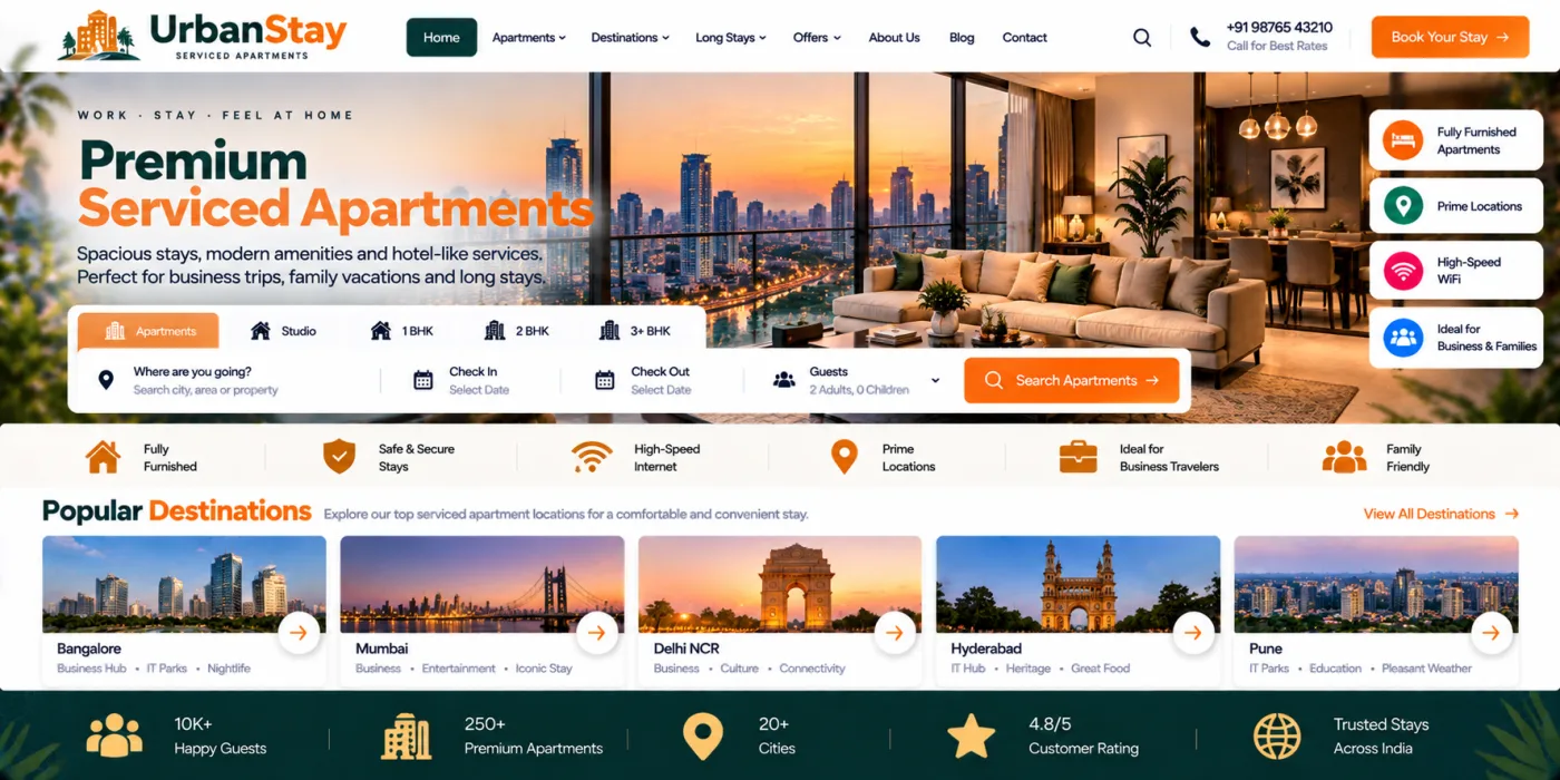 Serviced Apartments Website