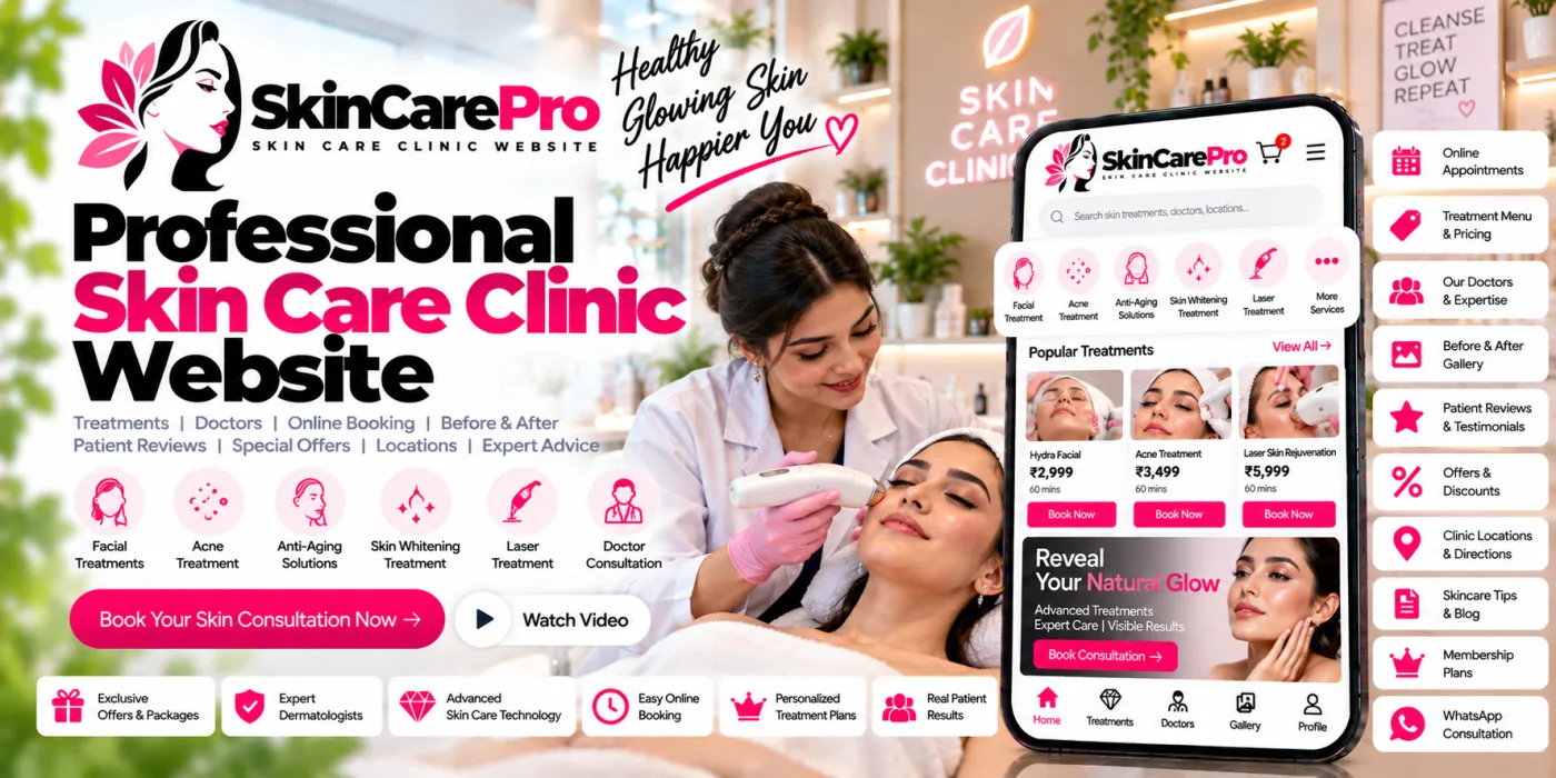 Skin Care Clinic Website
