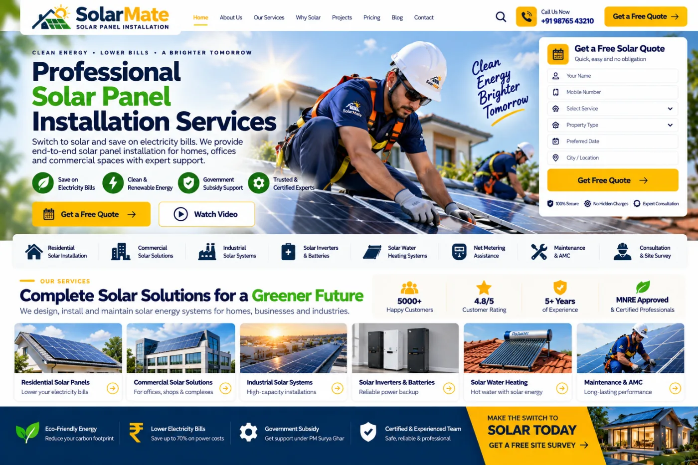 Solar Panel Installation Website