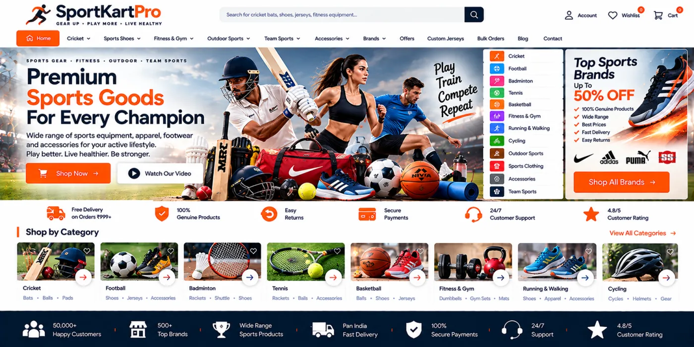 Sports Goods Store Website