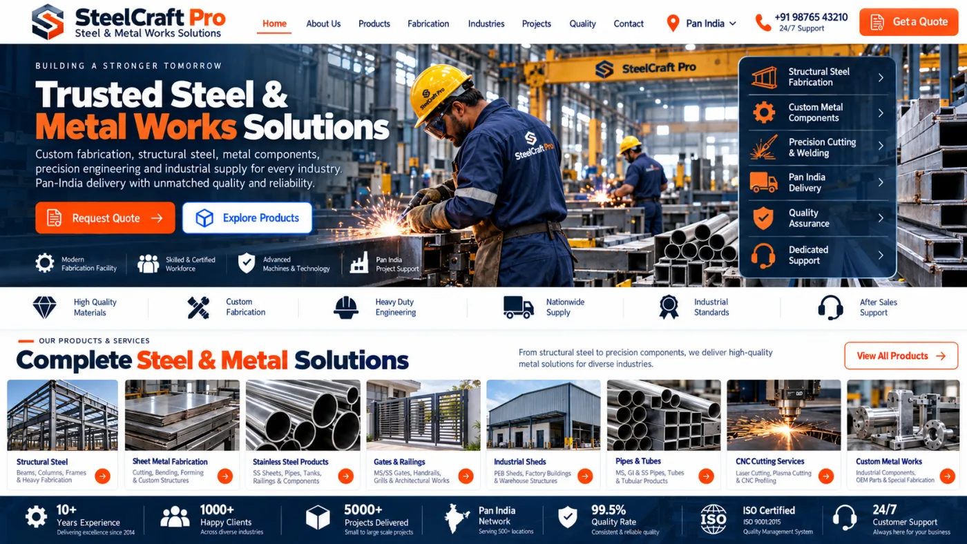 Steel & Metal Works Website
