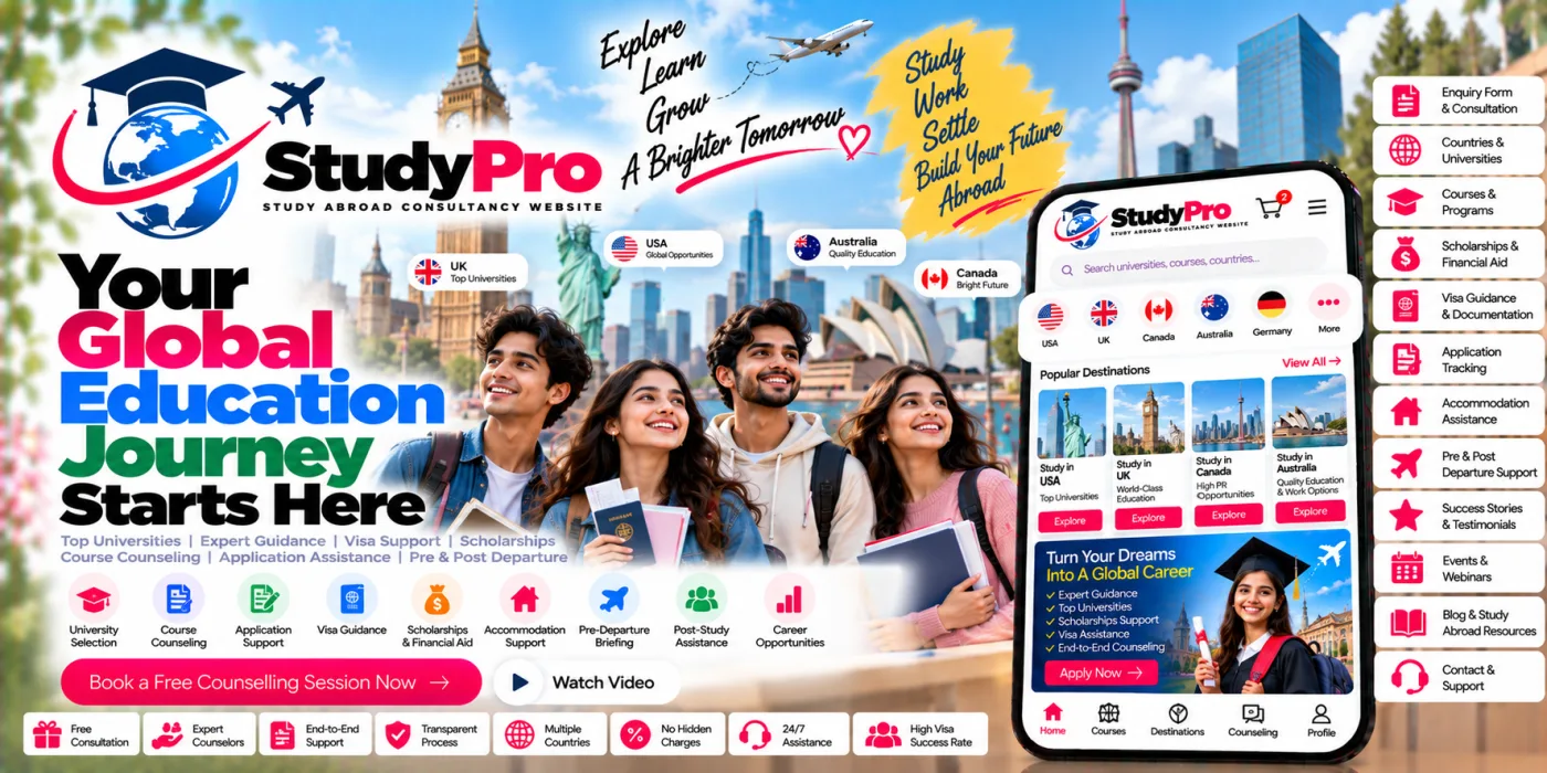 Study Abroad Consultancy Website