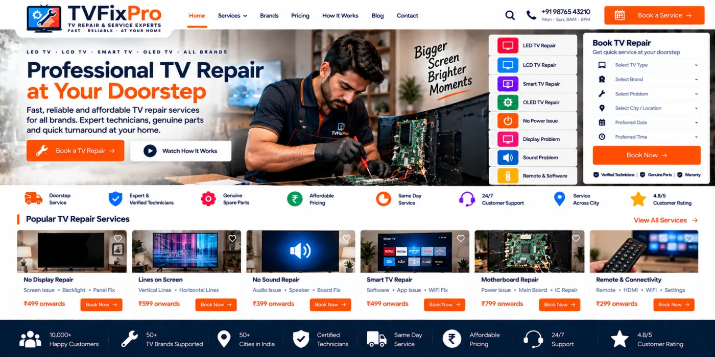 TV Repair Website