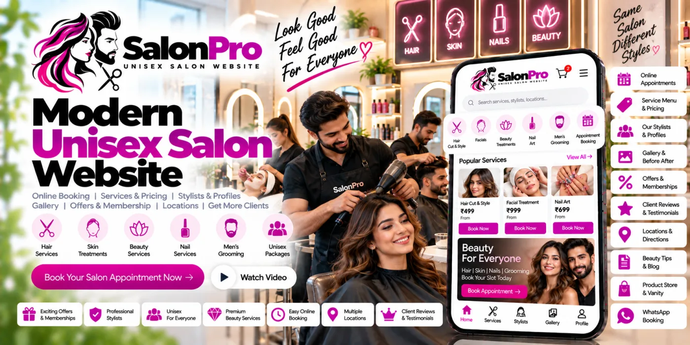 Unisex Salon Website