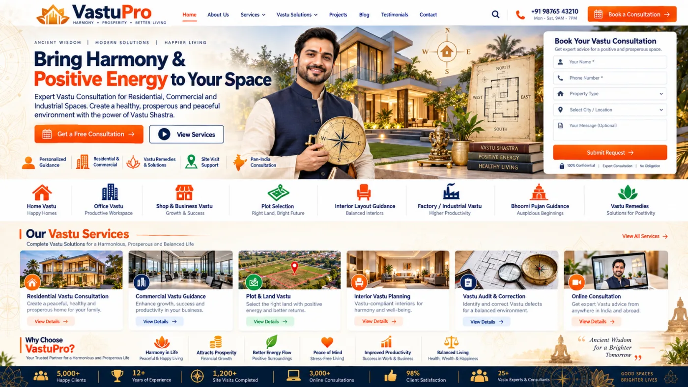 Vastu Consultant Website