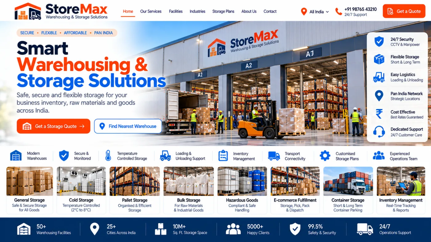 Warehousing & Storage Website