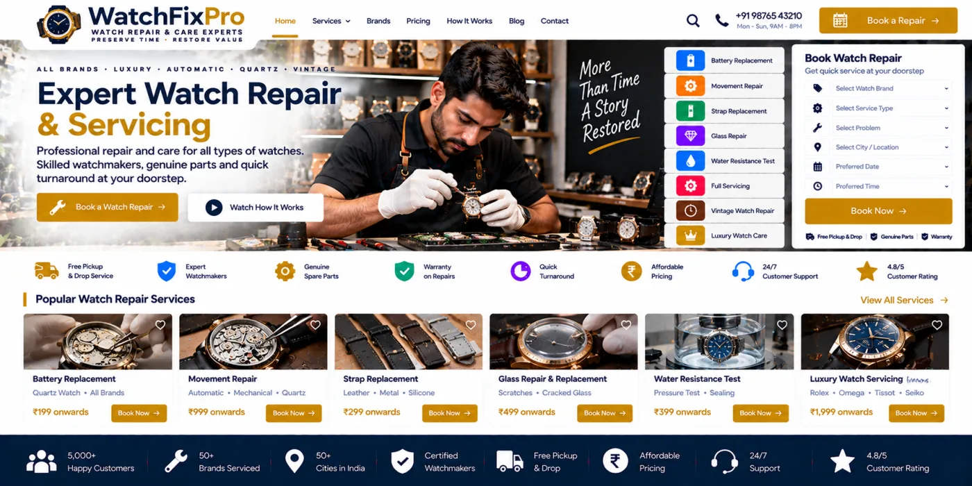 Watch Repair Website