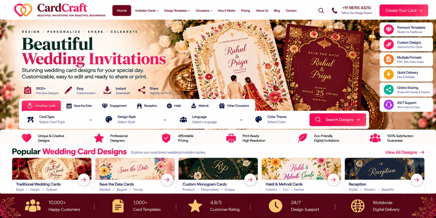 Wedding Card Design Website