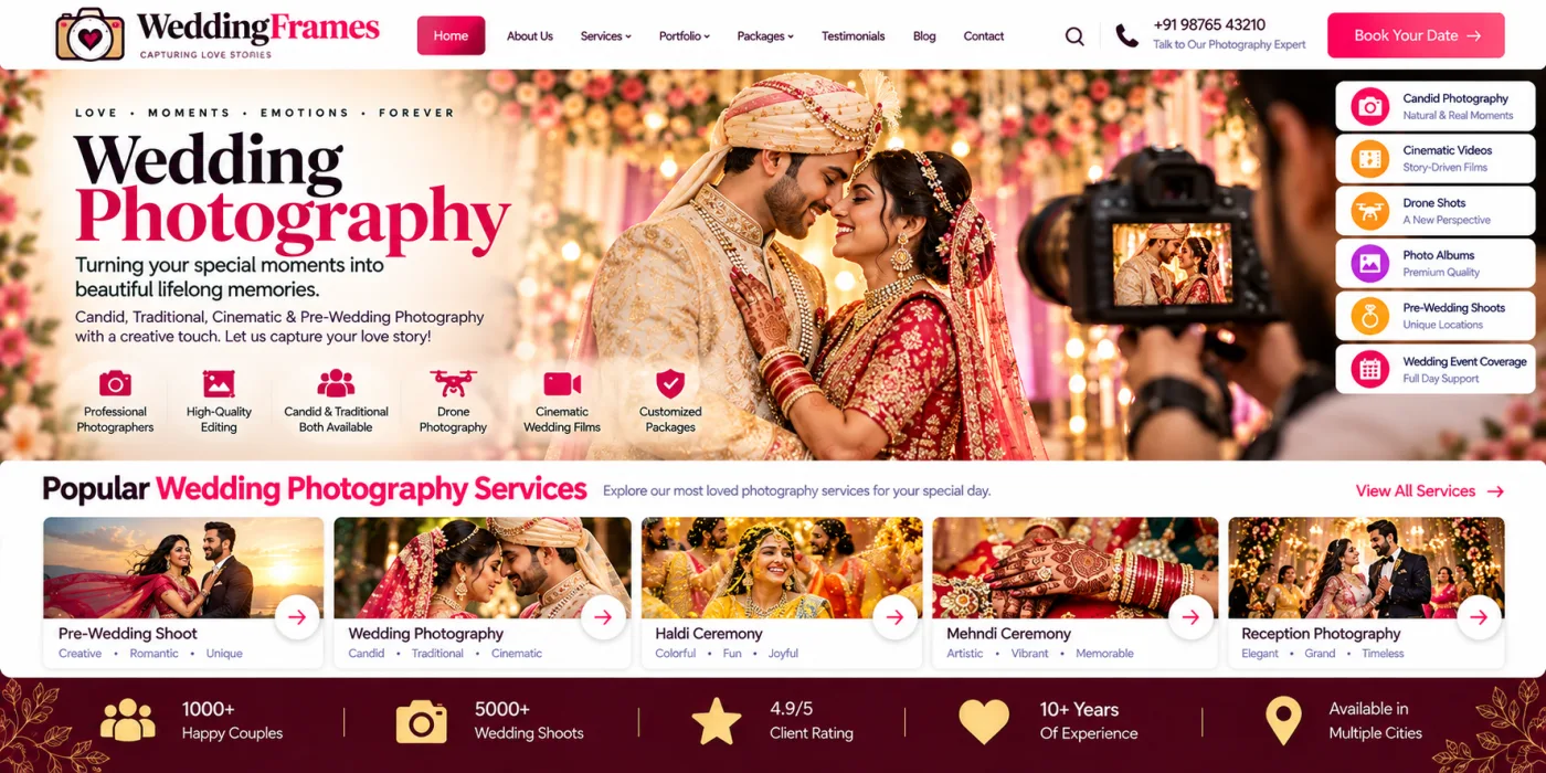 Wedding Photographer Website
