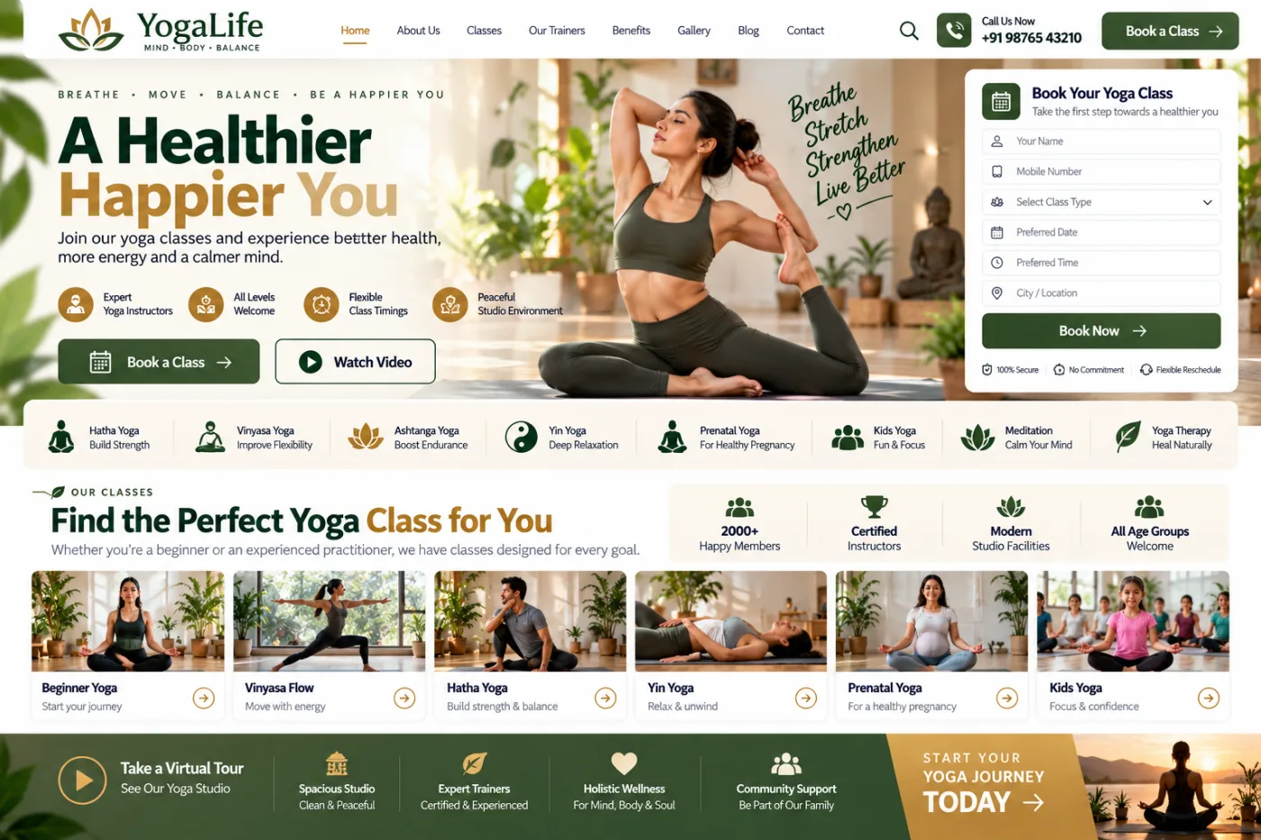 Yoga Studio Website preview